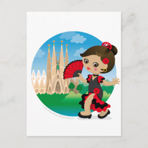 Spanish girl postcard