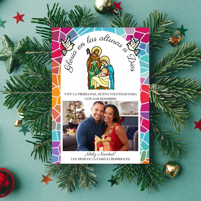 Spanish Glory to God in the Highest Christmas  Holiday Card (Creator Uploaded)