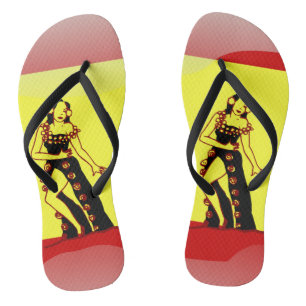 Spanish glossy flag jandals