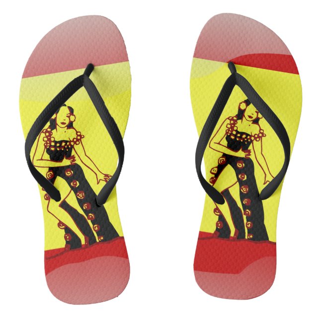 Spanish glossy flag jandals (Footbed)