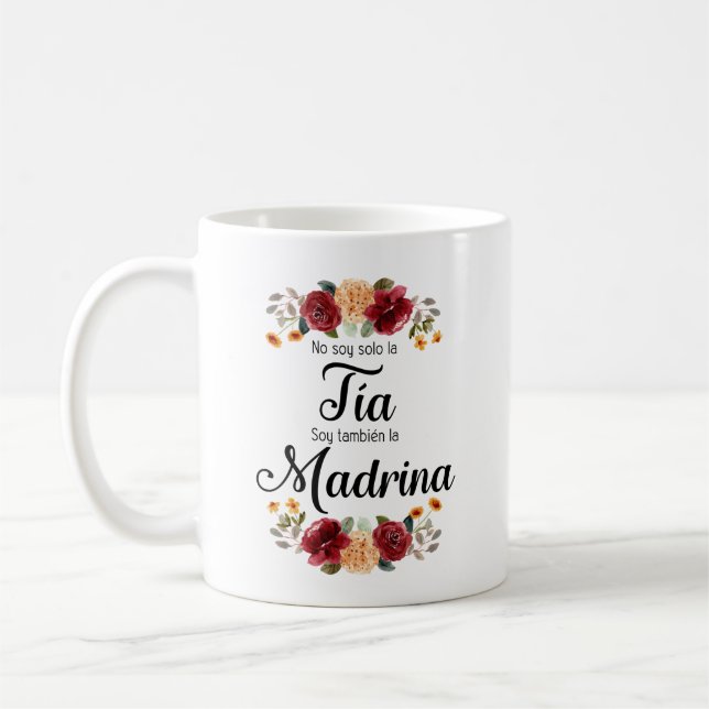 Spanish Godparent 2023, Quieren ser mi Madrina Coffee Mug (Left)
