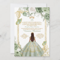 Spanish Gold 15 Años Sage Green Princess Birthday