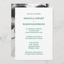 Spanish Green and White Wedding Reception