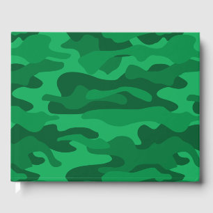 Spanish Green Monocolor Camo Guest Book