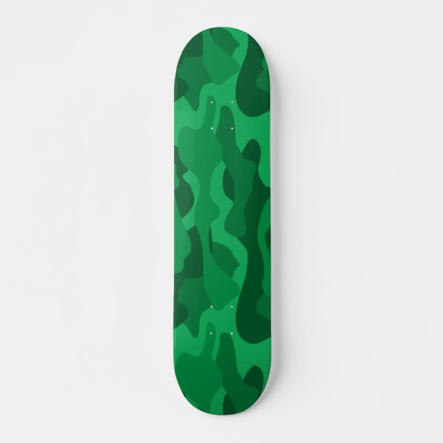 Spanish Green Monocolor Camo Skateboard (Front)