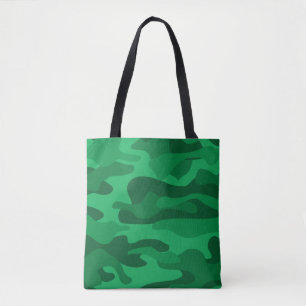 Spanish Green Monocolor Camo Tote Bag