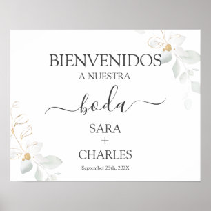 Spanish Greenery Wedding Welcome sign