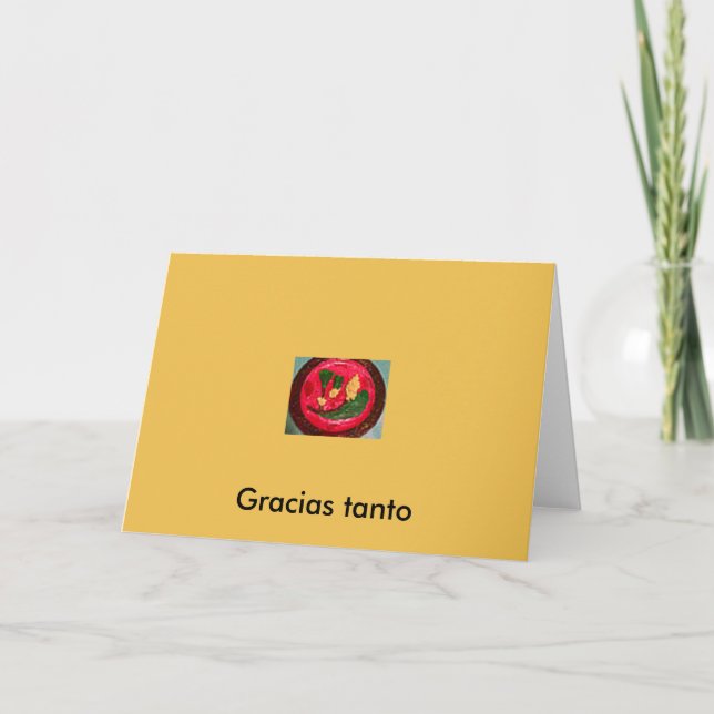 SPANISH, GREETING CARD, "Thank you Much!" NoteCard (Front)