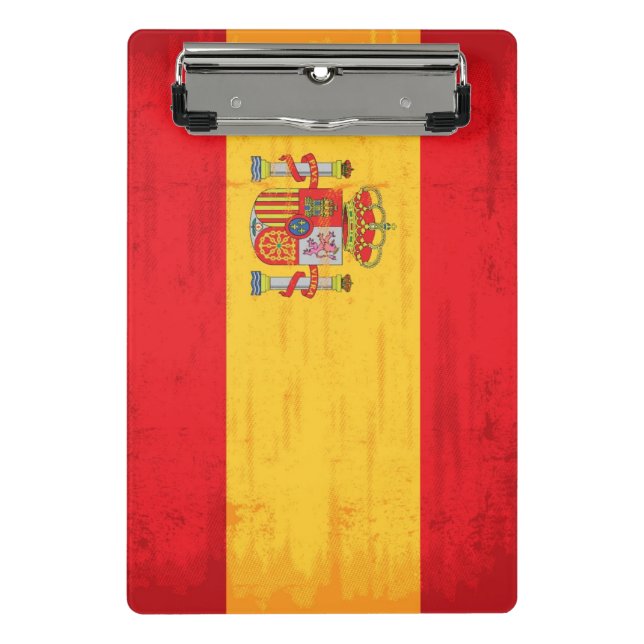 Spanish grunge flag mini clipboard (Front)