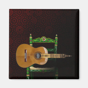 Spanish guitar with Giralda of Seville and chair Magnet
