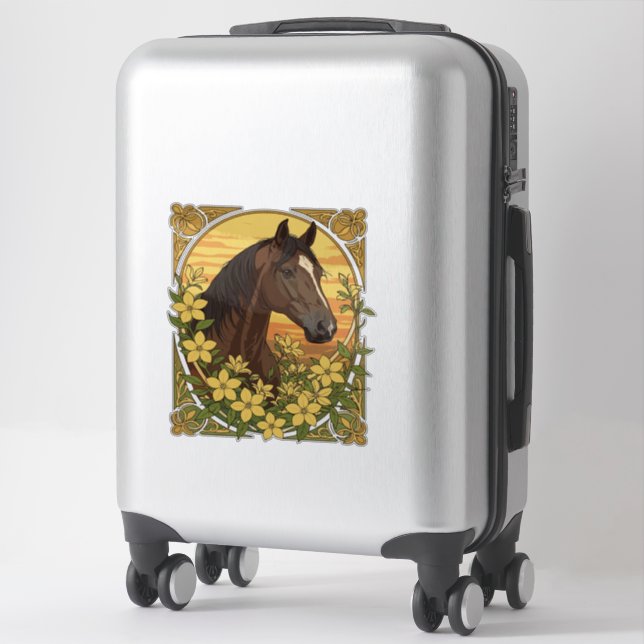 Spanish Horse Breed Surrounded By Yellow Jasmine  (Suitcase)