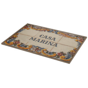 Spanish House Sign (text customisable)  Cutting Board