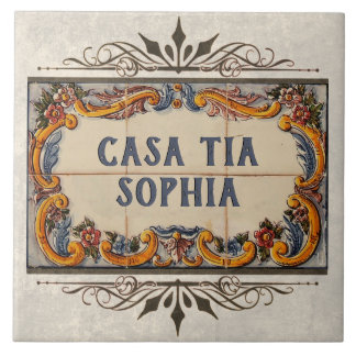 Spanish House Sign  Tile
