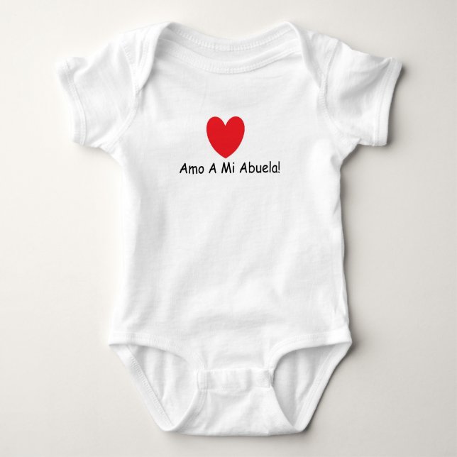 Spanish - I Love My Grandmother! Jersey Bodysuit (Front)