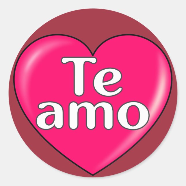 Spanish - I love you Classic Round Sticker (Front)
