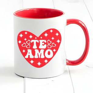 Spanish I Love You Te Amo Red Valentine's Day Mug