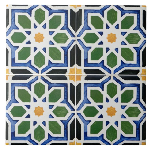Spanish Interlocking Geometric Tile (Front)