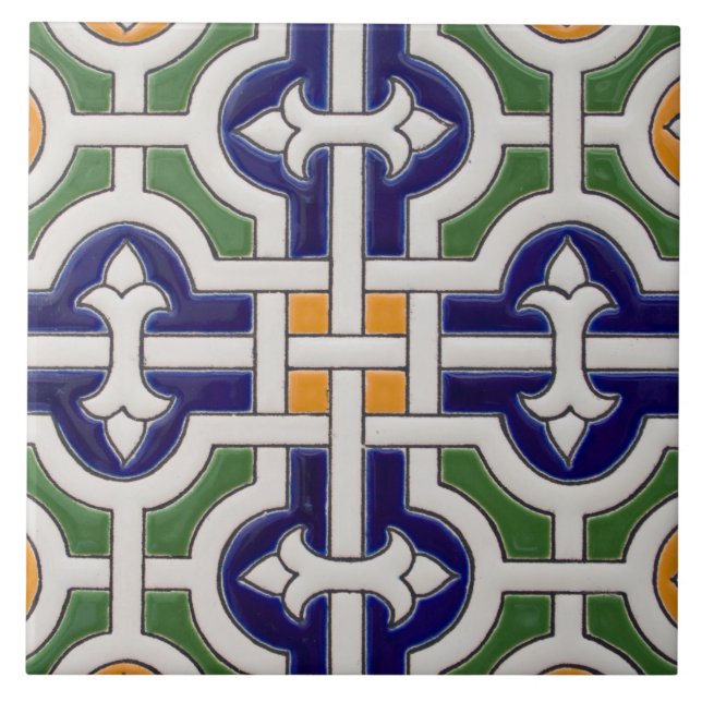 Spanish Interlocking Geometric Tile (Front)
