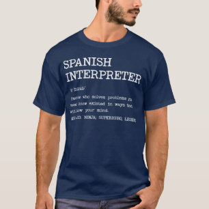 Spanish Interpreter Definition Design 70s friends T-Shirt