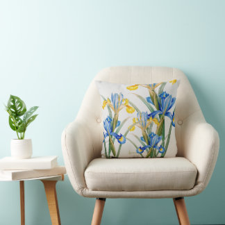 Spanish iris by Pierre-Joseph Redouté Cushion