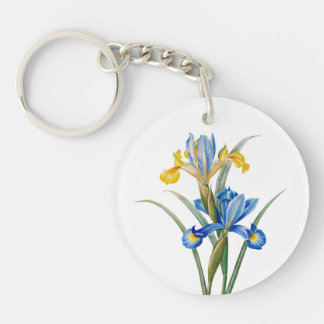 Spanish iris by Pierre-Joseph Redouté Key Ring