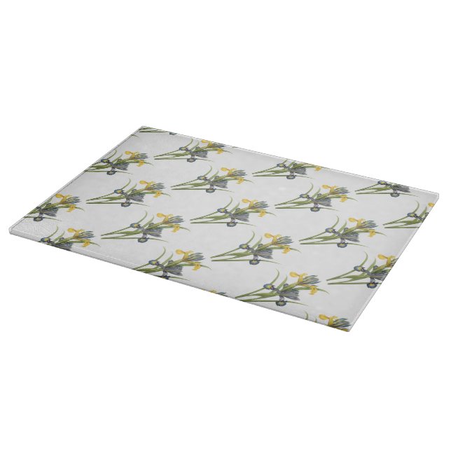 Spanish iris(Iris xiphium) by Redouté Cutting Board (Corner)