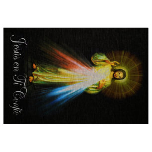 Spanish Jesus Divine Mercy Faustina 202 Fabric