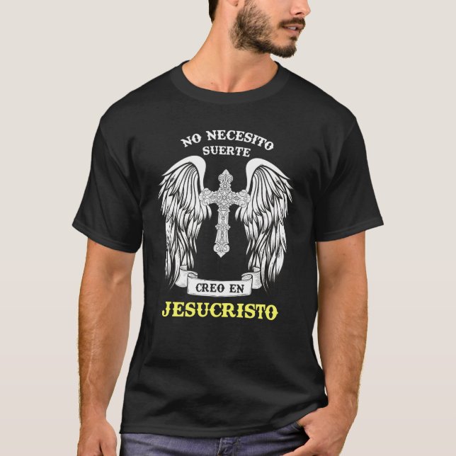 Spanish Jesus Espanol Cristiano Dios Design T-Shirt (Front)