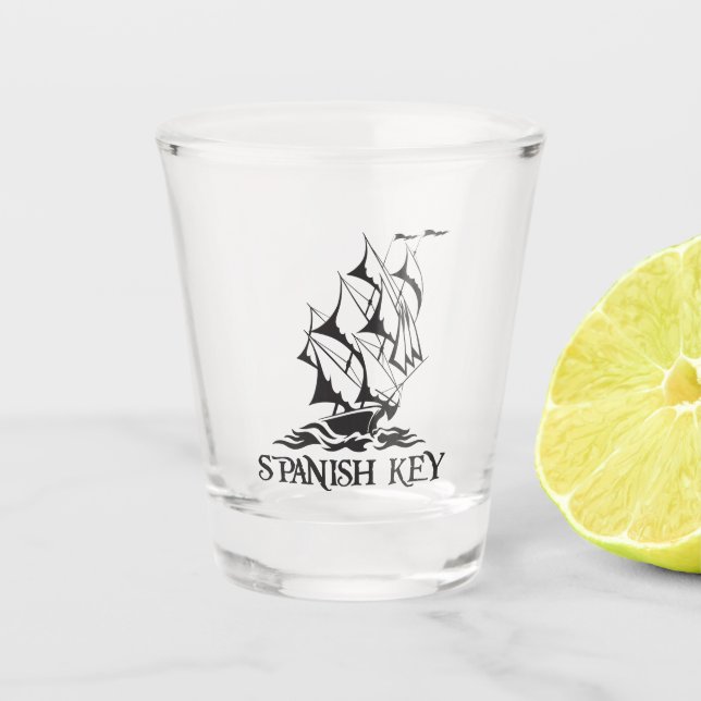 Spanish Key Shot Glass (Front)
