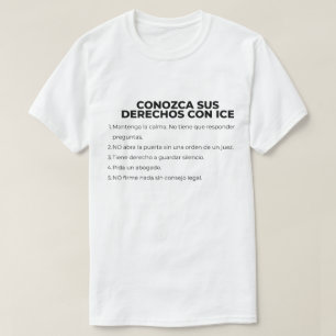 Spanish Know Your Rights With ICE T-Shirt