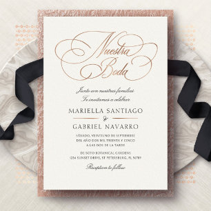 Spanish Language Calligraphy Nuestra Boda Wedding