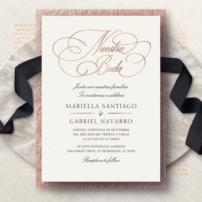 Spanish Language Calligraphy Nuestra Boda Wedding (Creator Uploaded)