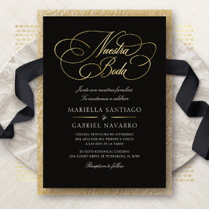 Spanish Language Calligraphy Nuestra Boda Wedding