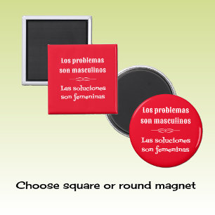 Spanish language learning grammar quote red magnet