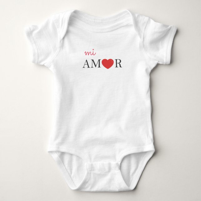 Spanish Language "My Love," "Mi Amor" Bodysuit (Front)