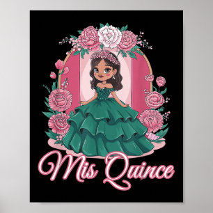 Spanish Latina 15th Birthday Party Quinceanera Mis Poster