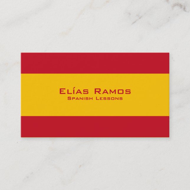 Spanish Lessons / Spanish Teacher Business Card (Front)