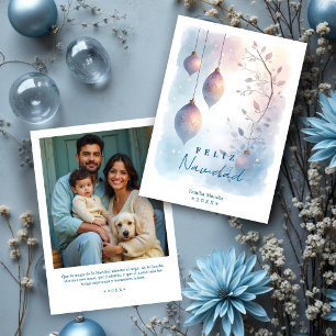 Spanish Luxury Nordic Watercolor Christmas Holiday Card