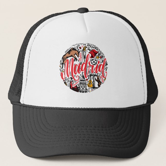 Spanish MADRID theme Trucker Hat (Front)
