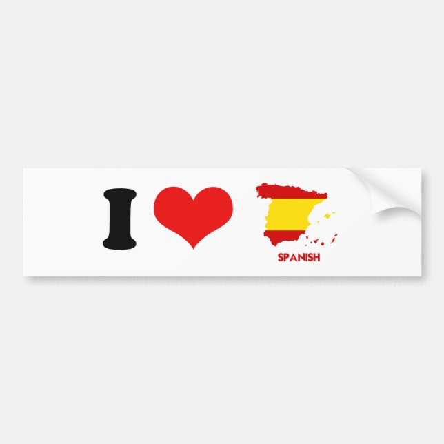 SPANISH MAP BUMPER STICKER (Front)