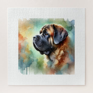 Spanish Mastiff 110724AREF107 - Watercolor Jigsaw Puzzle