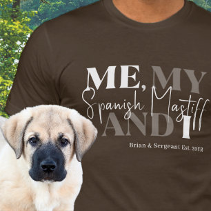 Spanish Mastiff Dad Est. Unique Typography Funny T-Shirt