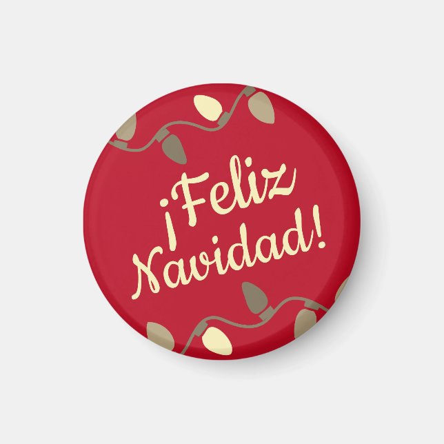 Spanish Merry Christmas Feliz Navidad  Magnet (Front)