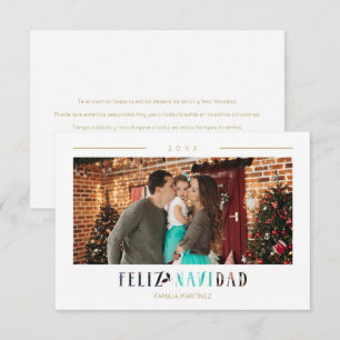 Spanish Merry Christmas Modern Typography Photo