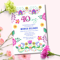 Spanish Mexican Fiesta Floral 40th Birthday Party