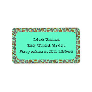 Spanish & Mexican Tile Mosaic Label