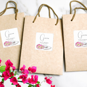 Spanish, Mexican Wedding Favour Hacienda Gracias Square Sticker