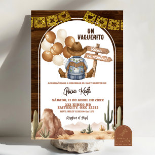 Spanish Mexican Wild West Cowboy Baby Shower Invitation