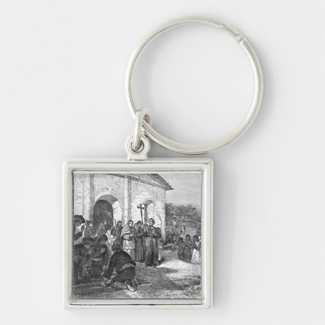 Spanish Mission of the Alamo Key Ring (Front)