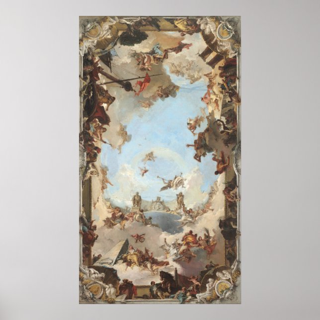 Spanish Monarchy, Giovanni Tiepolo Fine Art Poster (Front)